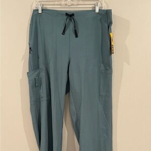 Carhartt Women's Force Cross-Flex Boot Cut Scrub Pants Pocket Green Petite Large